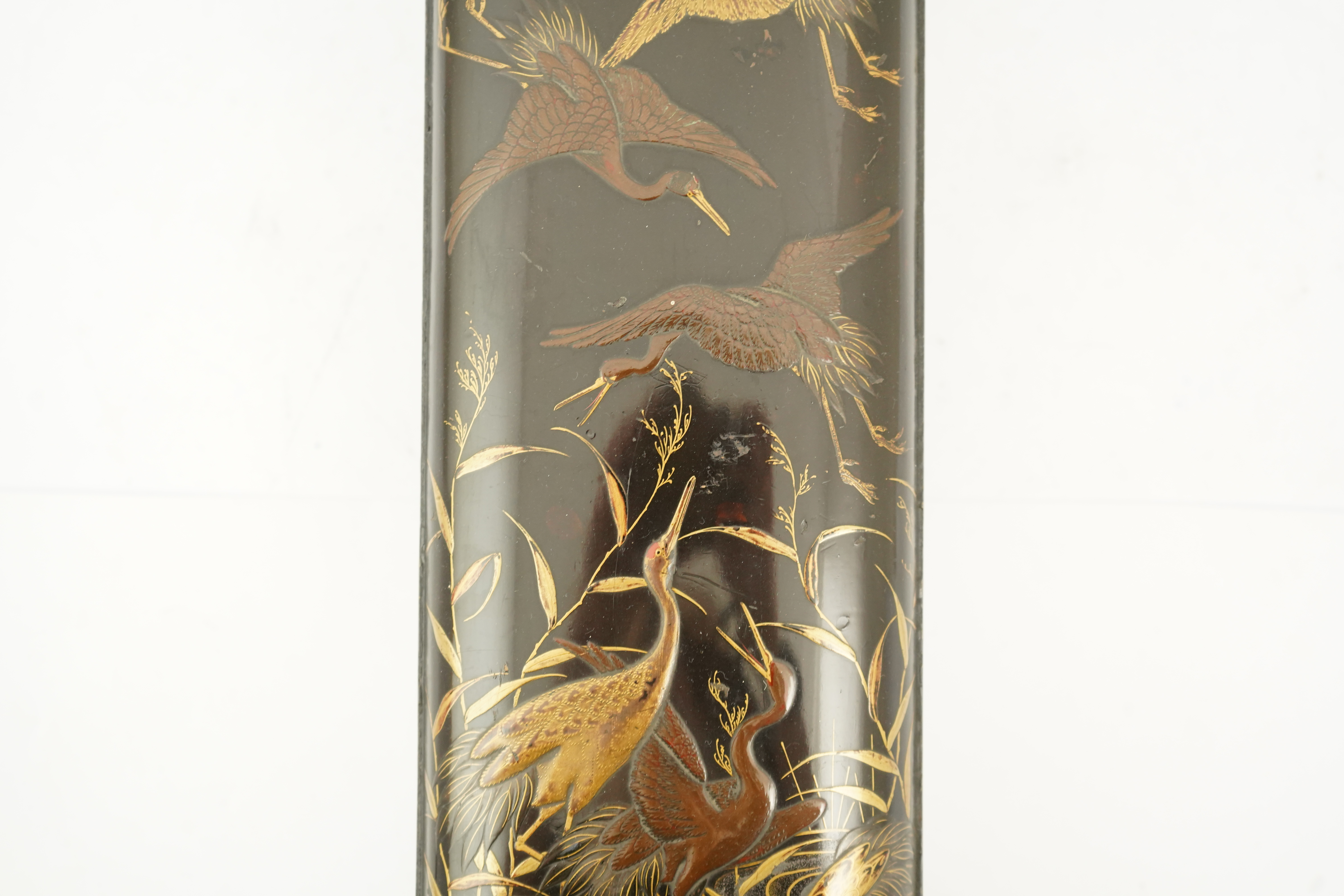 A Japanese lacquer fubako (letter box), Edo period